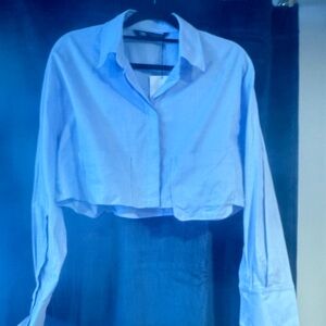 Zara Blue Button Down Shirt